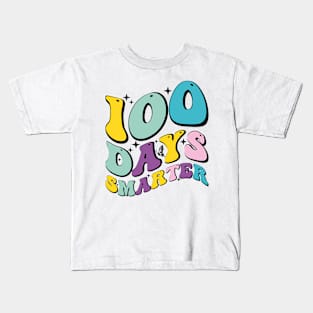 Groovy 100 Days Smarter Funny 100th Day Of School Kids T-Shirt